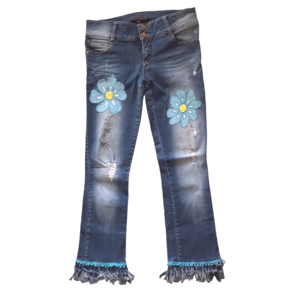 Boho 1970’s Big Flower Capris